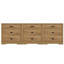 Commode 9 tiroirs pour la chambre à coucher, tiroir 3 en 1 de 94 po avec petite commode en bois de style moderne Mid Century-1158446872