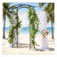 Tonnelle de jardin en métal noir pour les mariages et les décorations extérieures, H 83 po x l 51,3 po