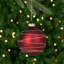 Ornements en forme de boule de Noël en verre rouge et vert 4ct 3,25 pouces (80mm)