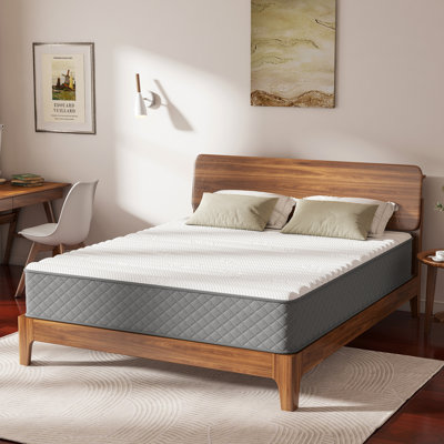 12-inch Hybrid Mattress: Comfortable top layer + individual pocketed springs, medium hardness support, safe and environmentally friendly, certified by CertiPUR-US/SGS