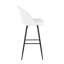 Tabouret de bar à hauteur fixe en métal noir et similicuir avec repose-pieds carré - ensemble de 2-459915265-459915268