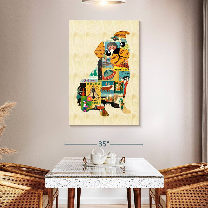 Brampt Pug Collage Dog, 48" H x 32" W