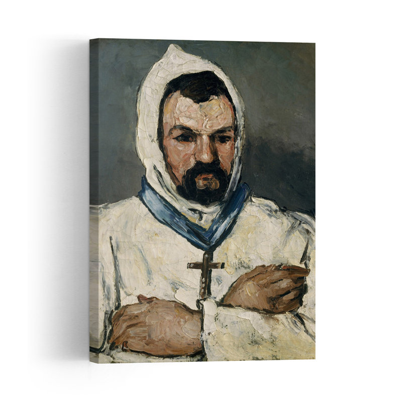 Antoine Dominique Sauveur Aubert, The Artists Uncle, As A Monk, 1866 Impressionist Abstract Contemporary Portrait Wall Art Print by Paul Cezanne - Wrapped Canvas Print