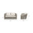 Crellen 63.5 " W Curved Metal Loveseat with Cushions