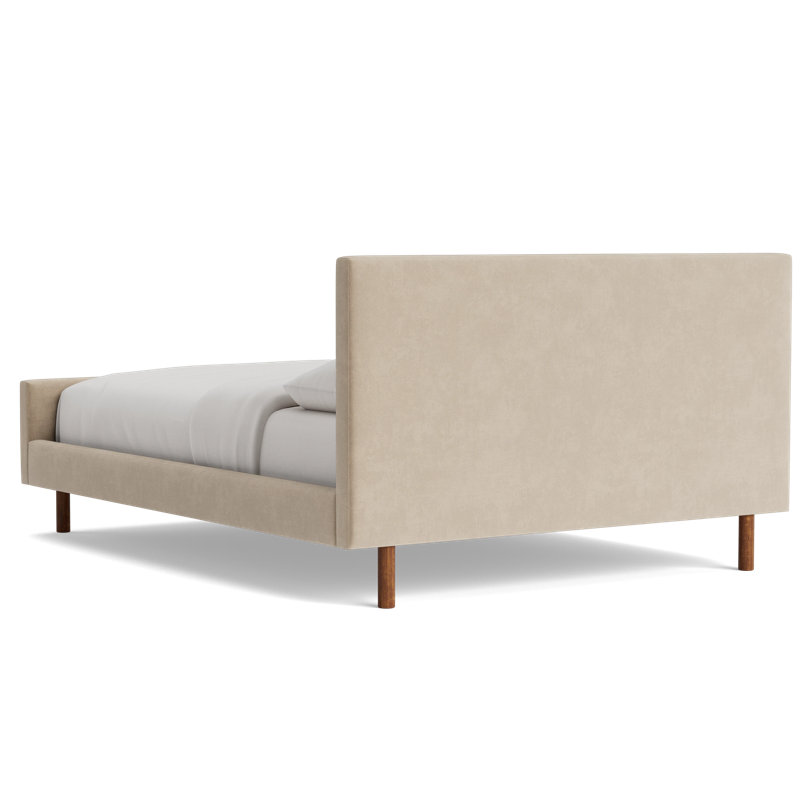 Skinny Fat Bed, Full / Double, Velvet - Beige