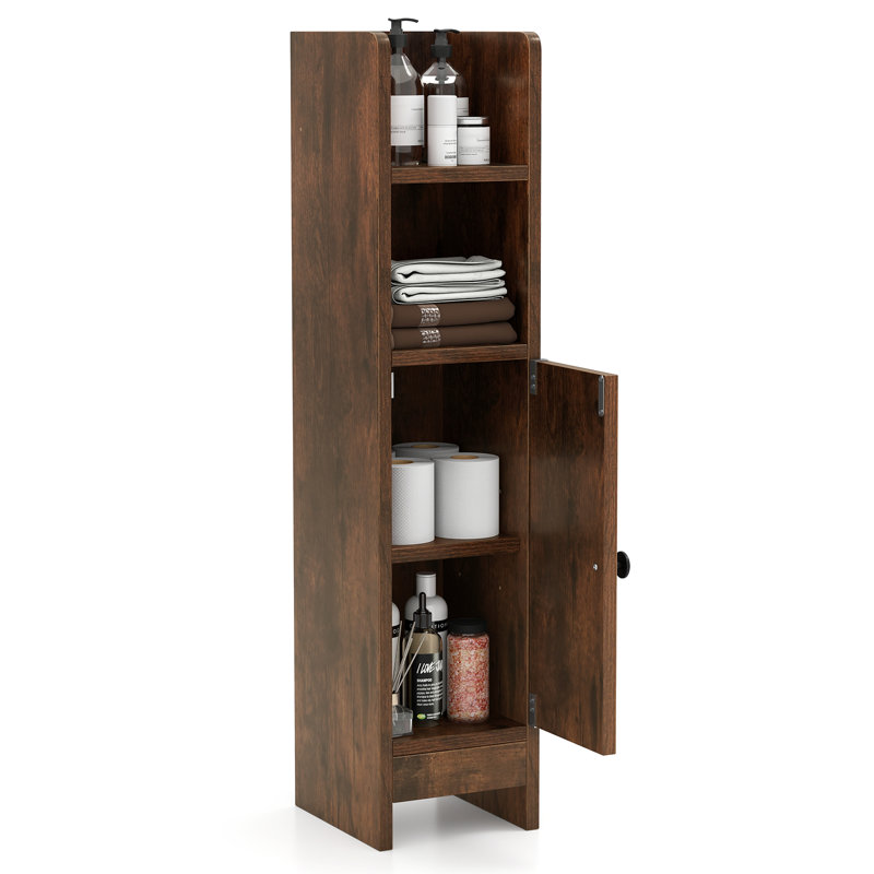 Freestanding Linen Cabinet, Brown