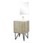 24 po De meuble-lavabo rustique l 20 po x P 20 po avec robinet en marbre et or rose-61929822