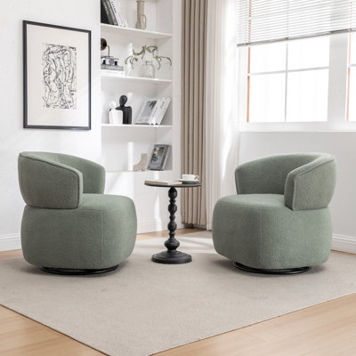 Olevide Swivel Barrel Chair