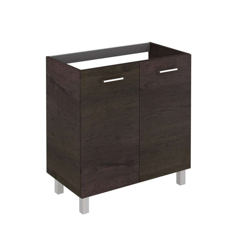 Wenge 32" Freestanding Single Bathroom Vanity with Ceramic Top