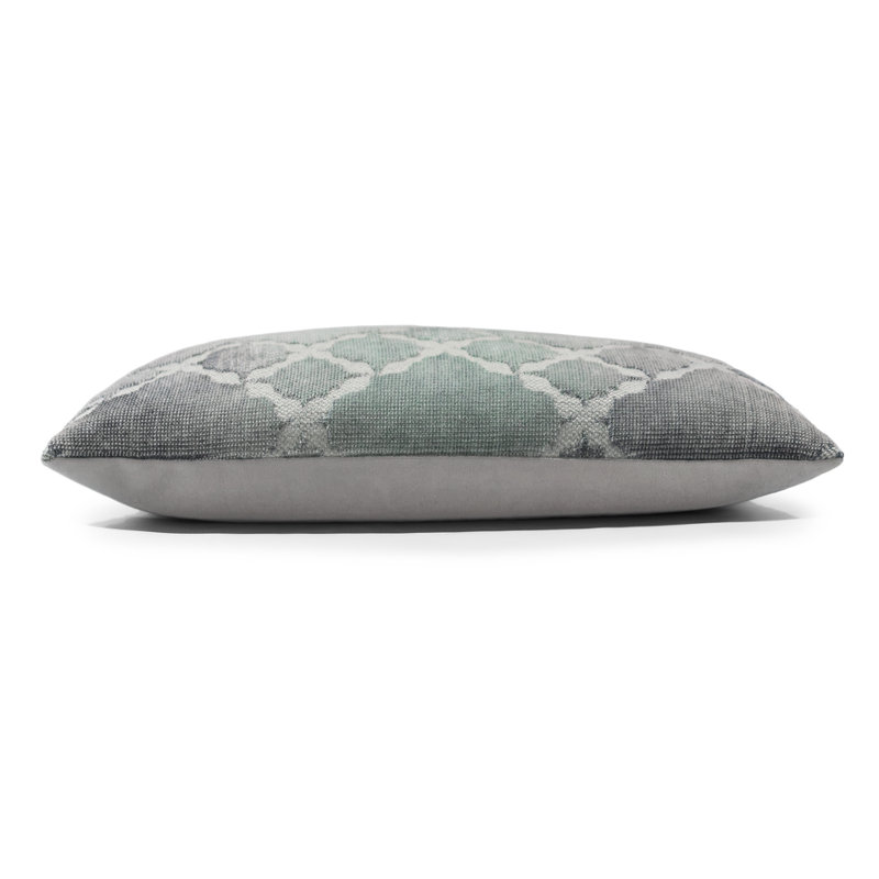 Trellis Square Woven Jacquard Pillow, Agave, 26"H x 26"W