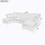 Grand canapé modulaire double en forme de U à double couche, librement combinable 6 places avec fonction de rangement