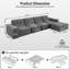 Canapé modulaire modulaire avec repose-pieds et repose-pieds-753706686