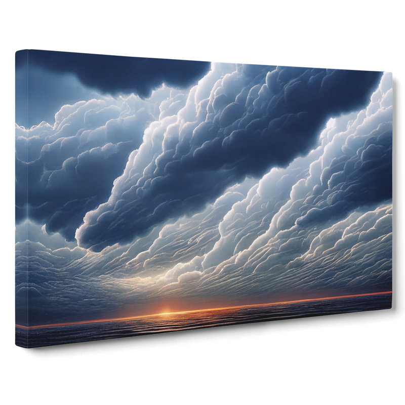 XXX-H1022-WF-4887X Ideal Clouds - Wrapped Canvas Print, 35cm H x 50cm W x 3cm D