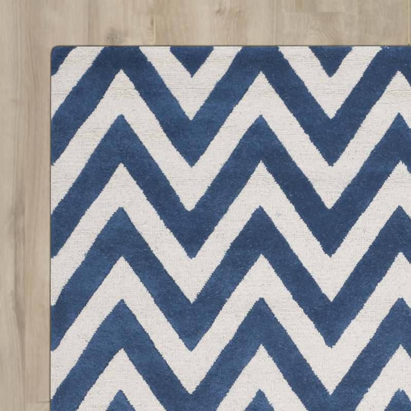 Chevron Wool Hand Woven Area Rug, Runner 76 x 183cm