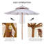 Buderus 265cm Market Parasol with Crank Lift , Counter Weights Included
