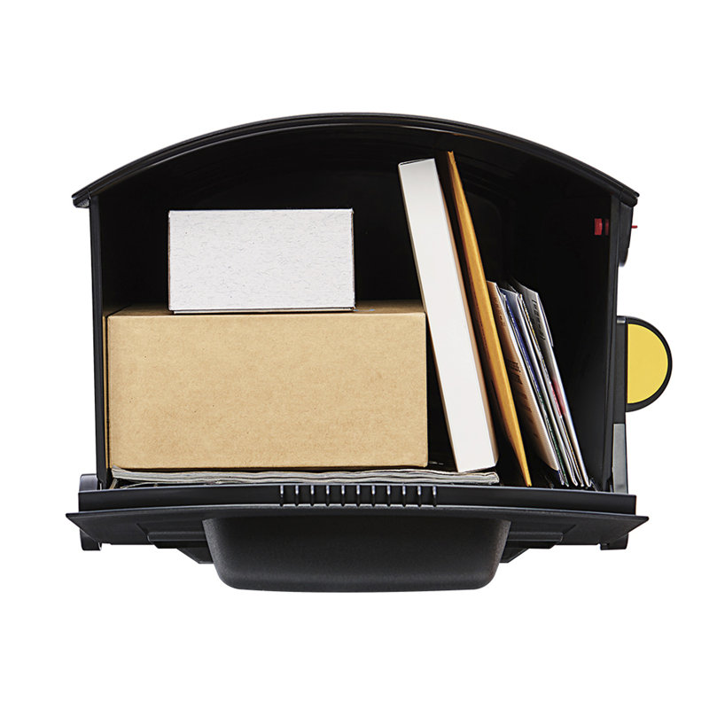 12 in x 9.5 in Plastic Post Mounted Mailbox