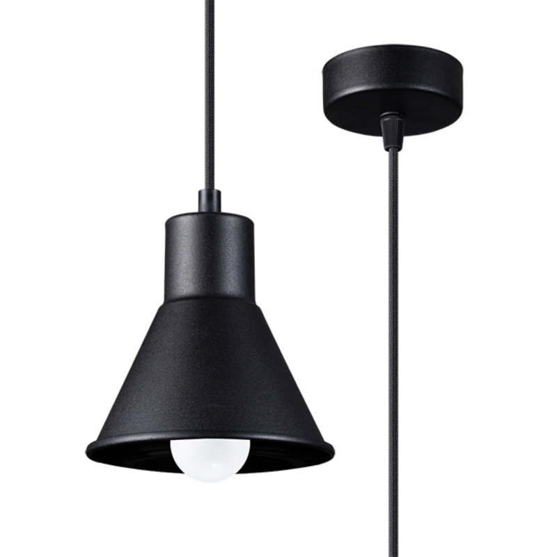 Taleja 1 - Light Stainless Steel Dome Pendant, Black