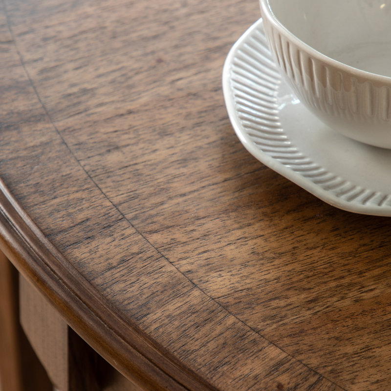 Cesaire Ash Round Dining Table, Dark Brown