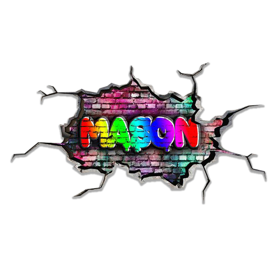 Custom Graffiti Name Wall
