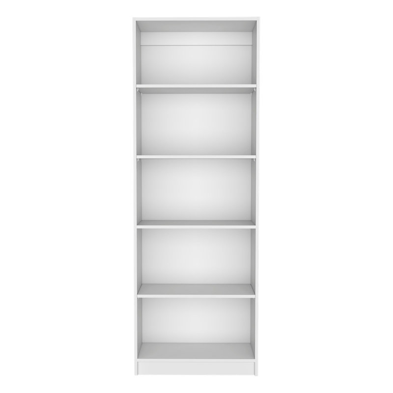 Bibliothèque Home 4 tablettes avec rangement à plusieurs niveaux - Blanc - Bureau, Blanc