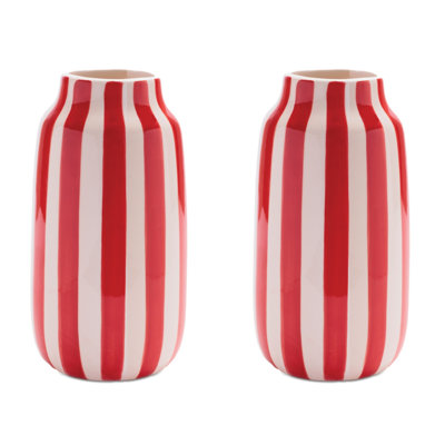 Striped Dolomite Vase (Set of 2)