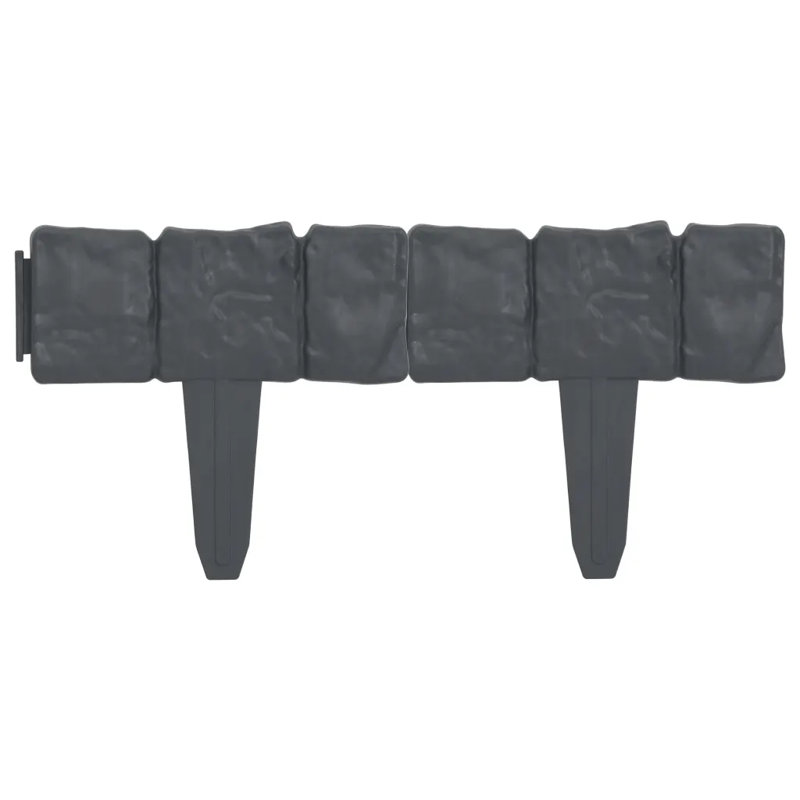 57.15cm H x 63.5cm W Plastic Lawn Edging, Grey