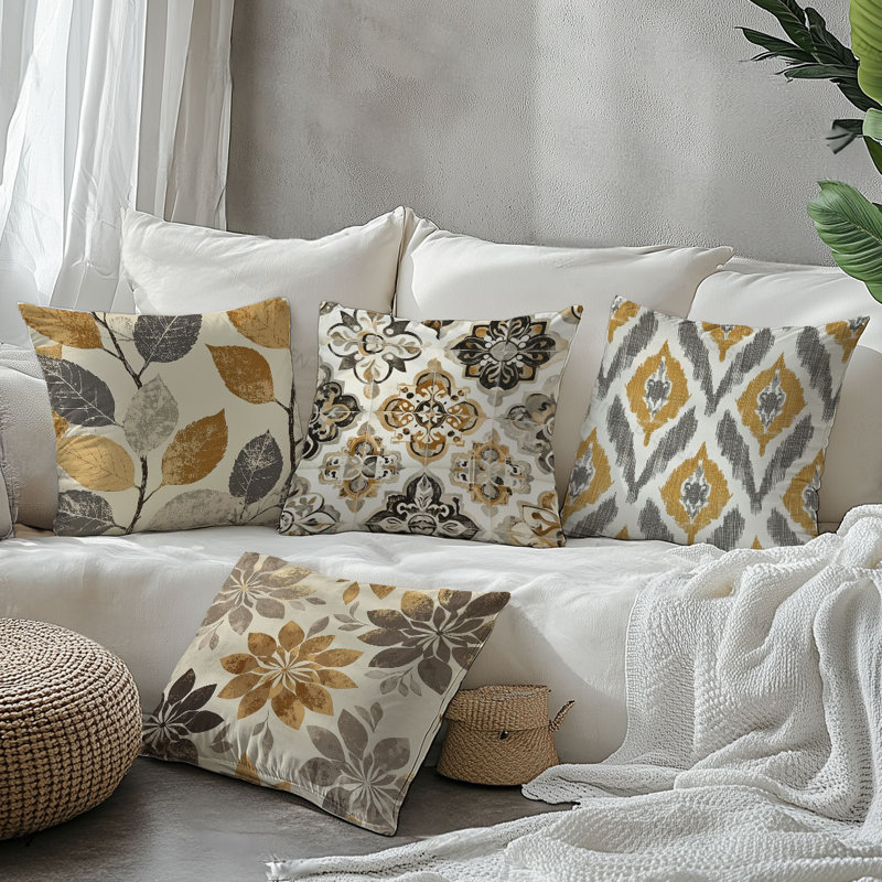 4 Pcs Bohemian Pattern Decorative Pillow Covers