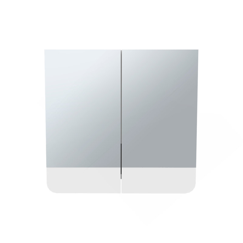 Armoire à pharmacie à miroir avec tablettes intérieures, solution de rangement et organisateur de salle de bain moderne, blanc