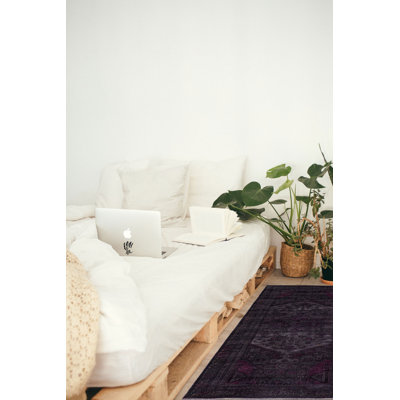 Tapis gris anthracite à transition de couleur 3 pi 3 po x 6 pi 9 po