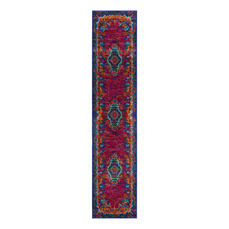 Floral Indoor Rug, Runner 2'7" x 12'
