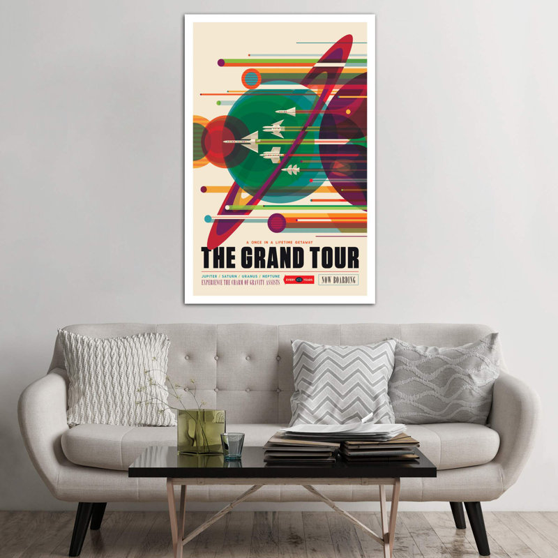 The Grand Tour by Nasa - Print on Canvas, 152.5 cm H x 101.5 cm W, Classic Wood Floater Framed