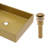 Vessel Sink Stainless Steel - 19"X15" Bathroom Vessel Sink 16 Gauge Nano Titanium Plating Above Counter Rectangle Vanity Lavatory Bath Sink Basin-100998271