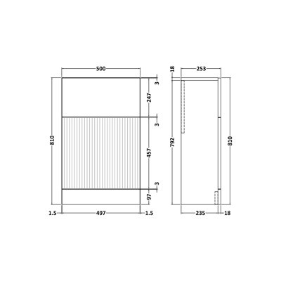 Fluted Under Sink Cabinet