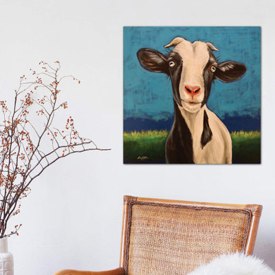 Luna The Goat - Wrapped Canvas Painting