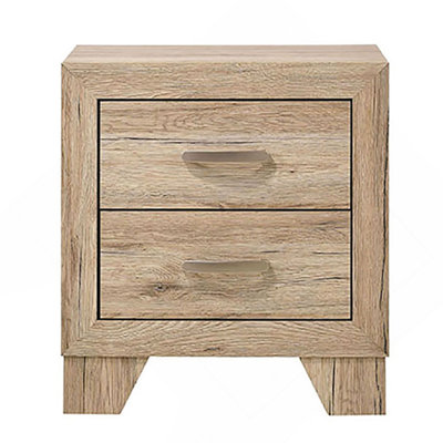Table de chevet 2 tiroirs Natural