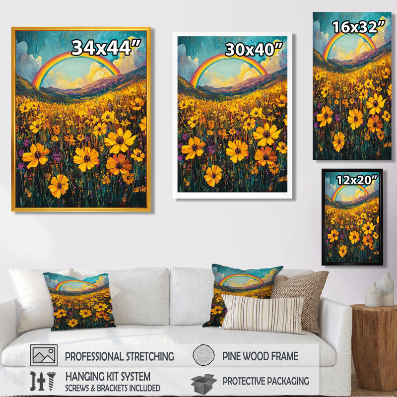 Cargan - Paysages, art mural, salon, H 20 po x l 12 po, Reproduction encadrée d'une seule photo, Doré