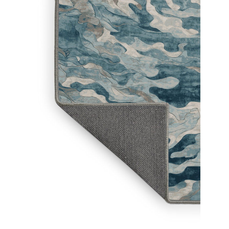 Tapis brun soyeux et moelleux, Rond 8 pi