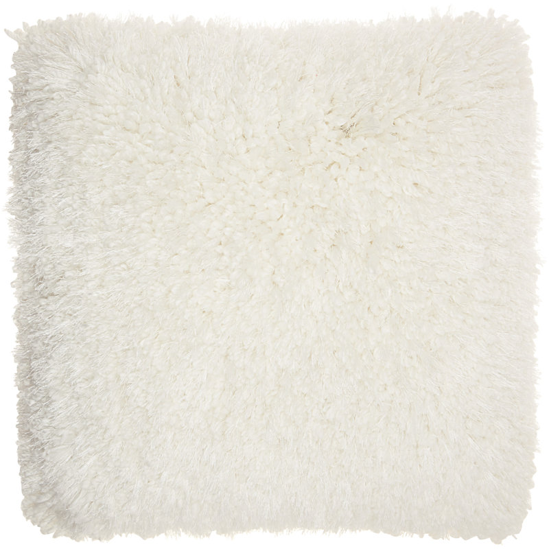 Housse de coussin carré et insert, 20 po X 20 po, Blanc, Carré