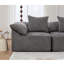 Canapé modulaire en forme de L de 142 po, sans assemblage, canapé 5 pièces, canapé-lit convertible, canapé entièrement compressé, canapé à 5 places et repose-pieds, chenille, gris-144307769