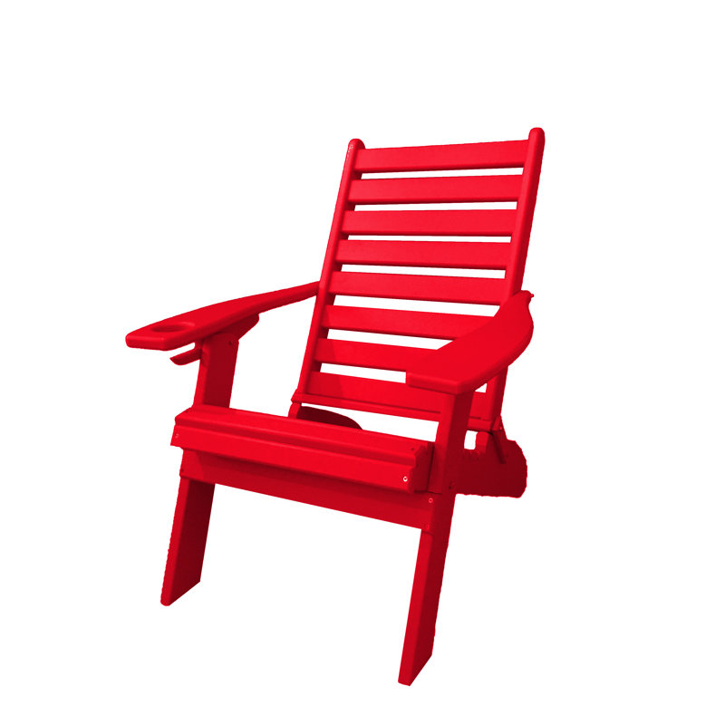 Dermando Foldable Outdoor Adirondack Chair, Cardinal Red