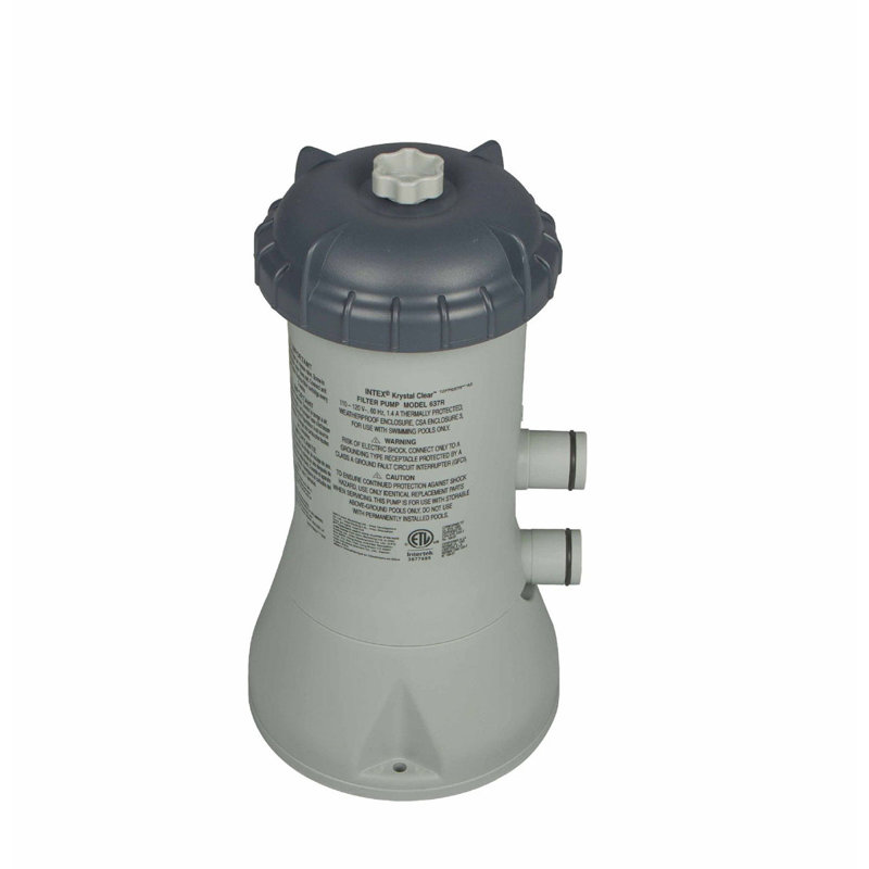 Intex 10' x 30" Gray Round Above Ground Pool with Cartridge Filter Pump
