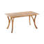 Table de salle à manger d'extérieur rectangulaire en bois massif de 59 pouces