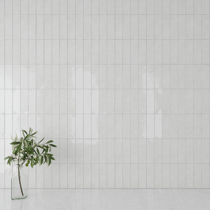 Spanish Allure Porcelain 12"x 24"x 9mm Wall Tile Case (5 PCS, 10.76 Sq. Ft.), White