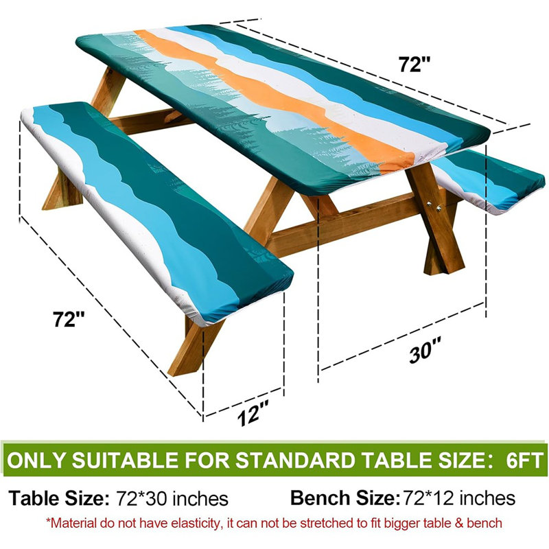 Picnic Table Cover With Bench Covers Camping Essentials Waterpro...