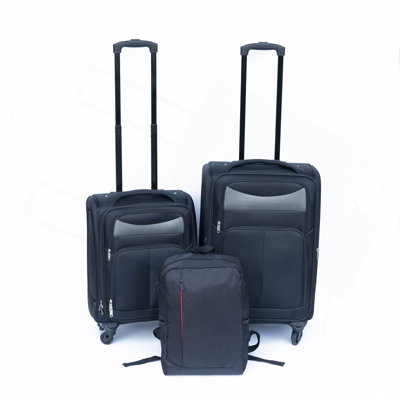 (20+24) Travel case two-piece suitcase set Oxford trolley case without password lock universal wheel + Oxford cloth backpack