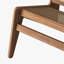 Chaise d'appoint en bois massif et rotin