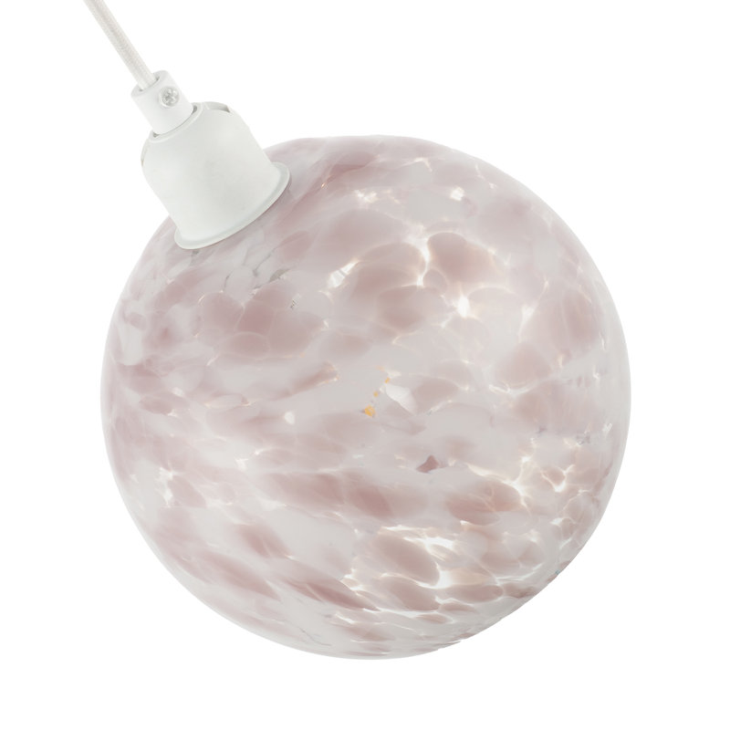 Modern Pink Snowflake 20Cm Glass Pendant Ceiling Lamp Shade By