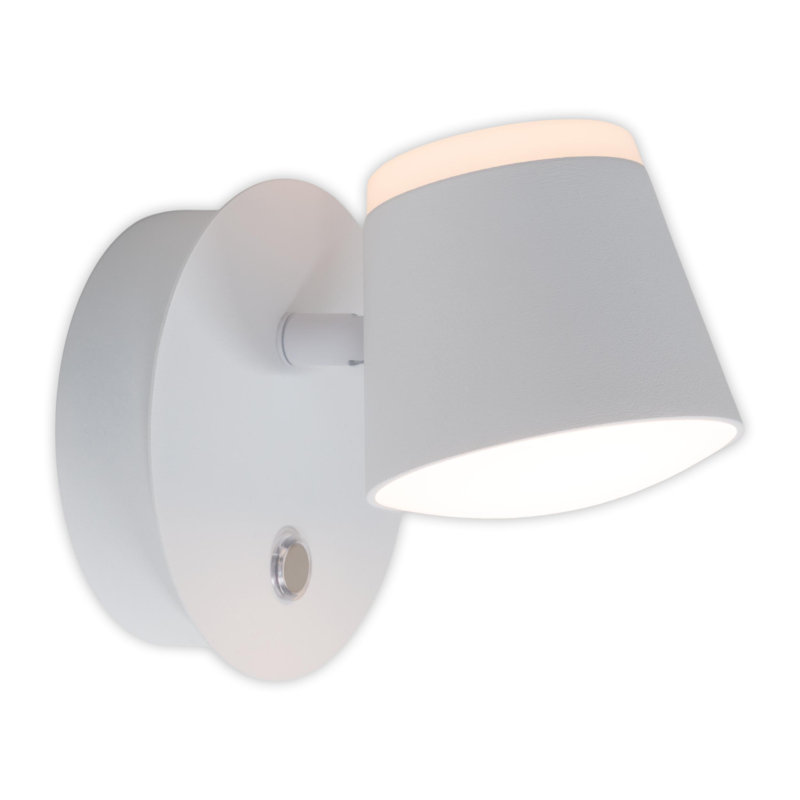Burlon Aluminium LED Armed Sconce, White