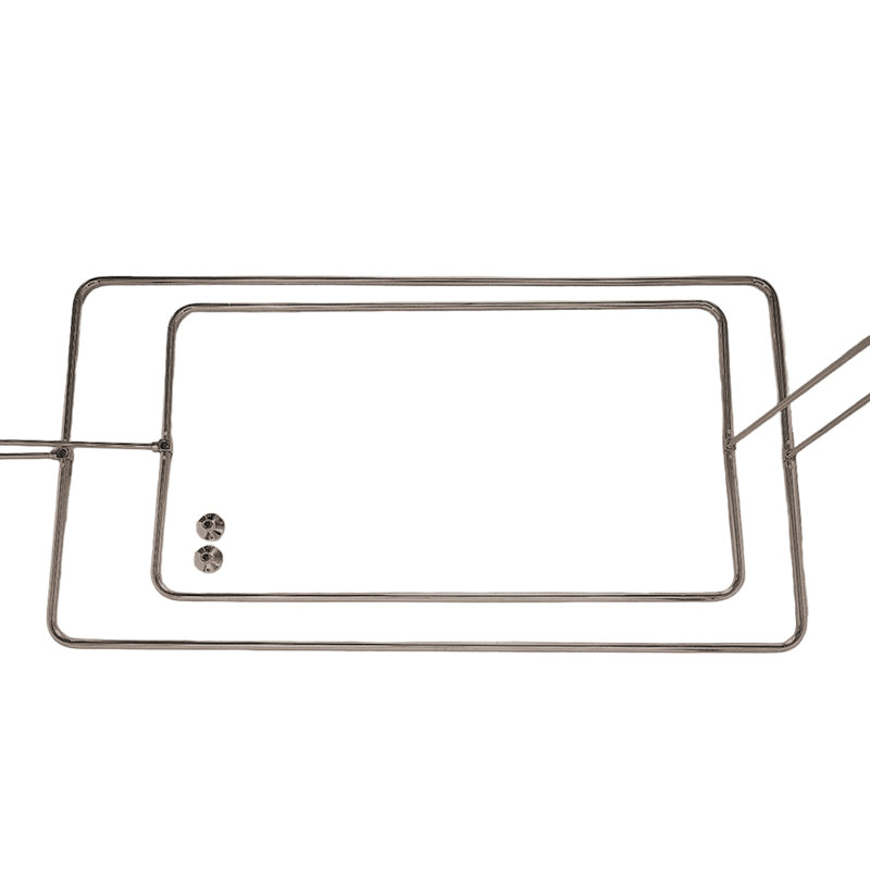 Tringle rectangulaire à rideau de douche extensible, Nickel poli, l 45 po x P 25 po