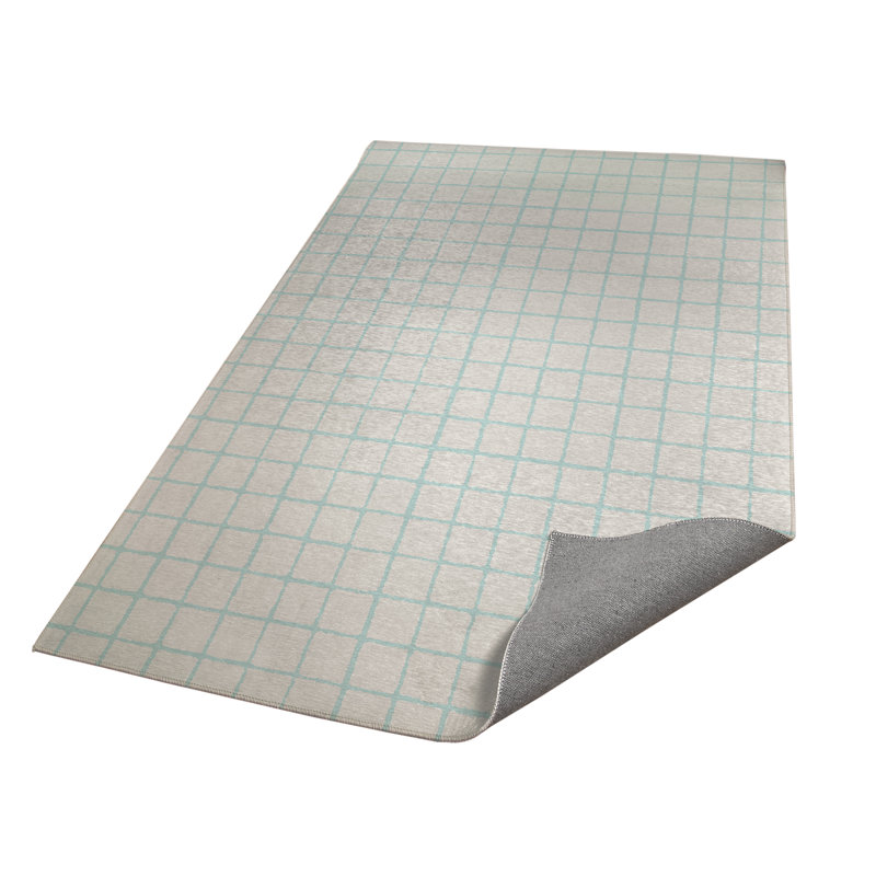 Rebar Kids Play Mat, Rectangle 2' x 3', Light Blue/Blue